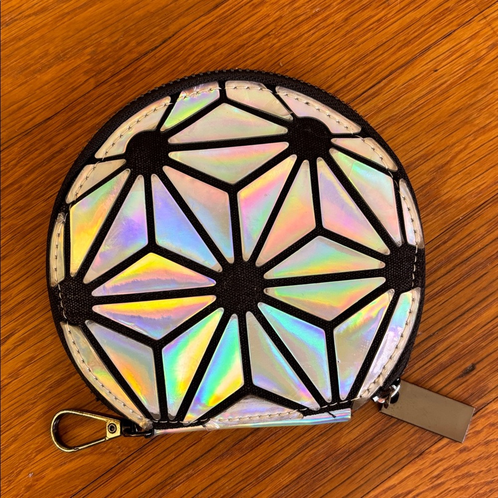 ‼️ SALE ‼️ Castle Co EPCOT Ball Geometric Holographic Coin Purse Wallet - Picture 2 of 8
